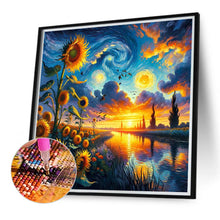 Load image into Gallery viewer, Diamond Painting - Full Round - sunflowers and sky (40*40CM)

