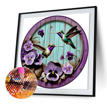 Load image into Gallery viewer, Diamond Painting - Full Round - round hummingbird (30*30CM)
