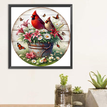 Load image into Gallery viewer, Diamond Painting - Full Round - round card cardinal (30*30CM)
