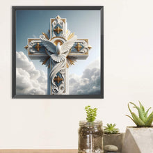 Load image into Gallery viewer, Diamond Painting - Full Round - cross peace dove (30*30CM)
