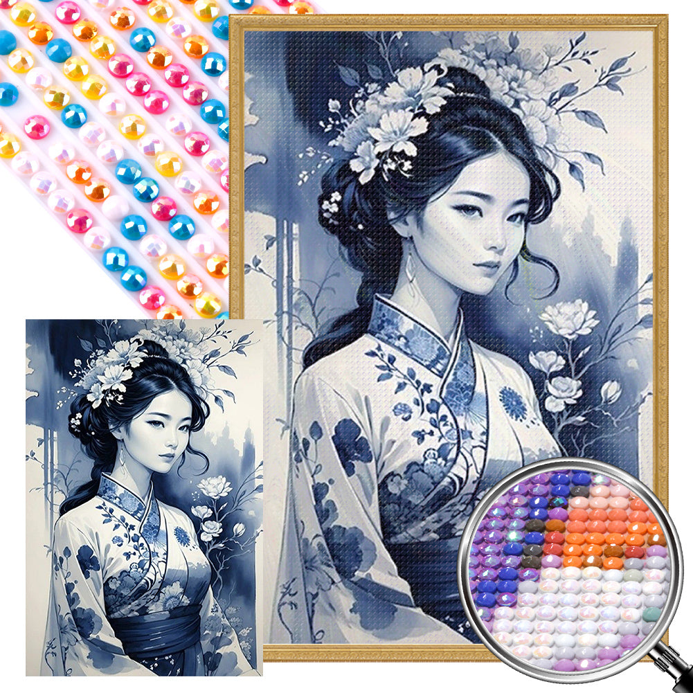 AB Diamond Painting - Full Round - elegant woman (40*60CM)