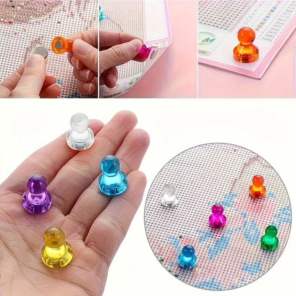 8Pcs Cross Stitch Accessories Tools Diamond Painted Magnet Kit for DIY Art Craft