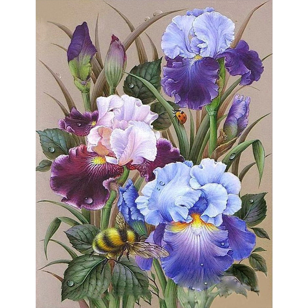 Diamond Painting - Full Round - bees and flowers (50*60CM)