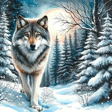 Load image into Gallery viewer, Diamond Painting - Full Round - snow wolf (50*50CM)

