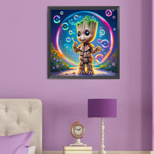 Load image into Gallery viewer, Diamond Painting - Full Round - wooden man blowing bubbles (50*50CM)
