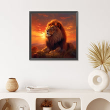 Load image into Gallery viewer, Diamond Painting - Full Round - sunset lion (50*50CM)
