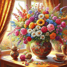 Load image into Gallery viewer, Diamond Painting - Full Round - vase flowers (50*50CM)
