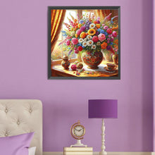 Load image into Gallery viewer, Diamond Painting - Full Round - vase flowers (50*50CM)
