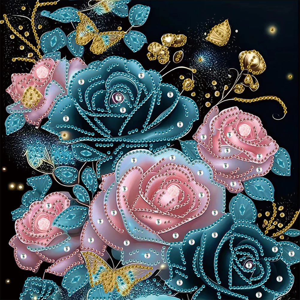 Diamond Painting - Partial Special Shaped - roses (30*30CM)