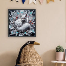 Load image into Gallery viewer, Diamond Painting - Partial Special Shaped - white fox (30*30CM)
