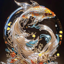 Load image into Gallery viewer, Diamond Painting - Partial Special Shaped - leaping goldfish (30*30CM)
