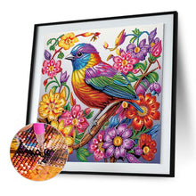 Load image into Gallery viewer, Diamond Painting - Partial Special Shaped - Birds with colorful feathers (30*30CM)
