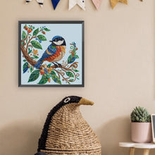 Load image into Gallery viewer, Diamond Painting - Partial Special Shaped - blue tit (30*30CM)
