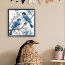 Load image into Gallery viewer, Diamond Painting - Partial Special Shaped - double blue tit (30*30CM)
