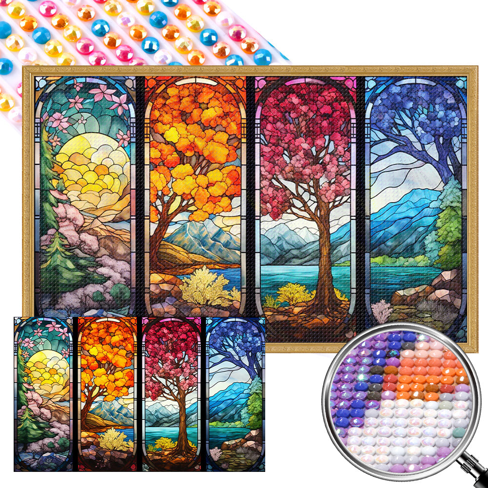 AB Diamond Painting - Full Round - four seasons scenery (60*45CM)