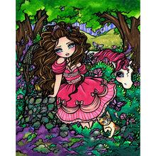 Load image into Gallery viewer, AB Diamond Painting - Full Square - unicorn girl (40*50CM)
