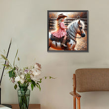 Load image into Gallery viewer, Diamond Painting - Full Round - cowgirl (30*30CM)

