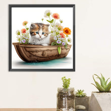 Load image into Gallery viewer, Diamond Painting - Full Round - boat cat (30*30CM)
