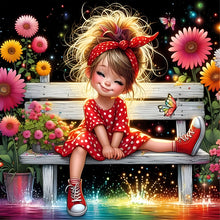 Load image into Gallery viewer, Diamond Painting - Full Round - flower cluster child (40*40CM)
