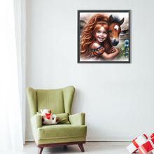 Load image into Gallery viewer, Diamond Painting - Full Round - farm kid (40*40CM)

