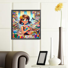 Load image into Gallery viewer, Diamond Painting - Full Round - handmade girl (40*40CM)
