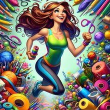 Load image into Gallery viewer, Diamond Painting - Full Round - handmade girl (40*40CM)

