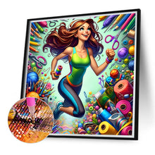 Load image into Gallery viewer, Diamond Painting - Full Round - handmade girl (40*40CM)

