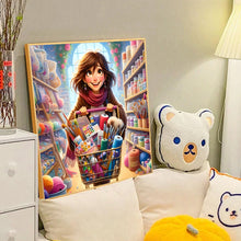 Load image into Gallery viewer, Diamond Painting - Full Round - handmade girl (40*40CM)
