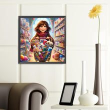 Load image into Gallery viewer, Diamond Painting - Full Round - handmade girl (40*40CM)
