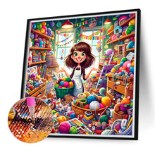 Load image into Gallery viewer, Diamond Painting - Full Round - handmade girl (40*40CM)
