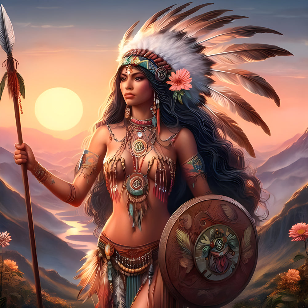 Diamond Painting - Full Round - indian (40*40CM)
