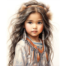 Load image into Gallery viewer, Diamond Painting - Full Round - indian girl (40*50CM)
