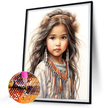 Load image into Gallery viewer, Diamond Painting - Full Round - indian girl (40*50CM)
