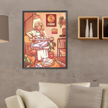 Load image into Gallery viewer, Diamond Painting - Full Round - girl playing guitar (30*40CM)
