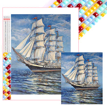 Load image into Gallery viewer, Diamond Painting - Full Square - sea sailing boat (40*50CM)
