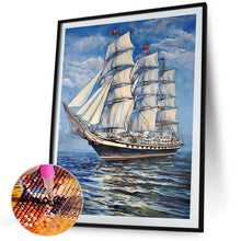 Load image into Gallery viewer, Diamond Painting - Full Square - sea sailing boat (40*50CM)
