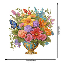 Load image into Gallery viewer, Acrylic Lily Butterfly Vase Diamond Painting Desktop Decorations Bedroom Decor
