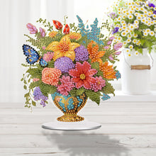 Load image into Gallery viewer, Acrylic Lily Butterfly Vase Diamond Painting Desktop Decorations Bedroom Decor
