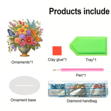 Load image into Gallery viewer, Acrylic Lily Butterfly Vase Diamond Painting Desktop Decorations Bedroom Decor

