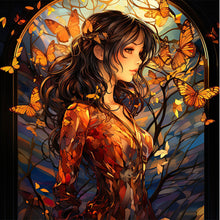 Load image into Gallery viewer, AB Diamond Painting - Full Round - girl glass art (40*40CM)
