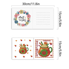 Load image into Gallery viewer, 12Pcs Month Calendar DIY Diamond Painting Greeting Card Birthday Gift for Friend
