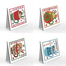 Load image into Gallery viewer, 12Pcs Month Calendar DIY Diamond Painting Greeting Card Birthday Gift for Friend

