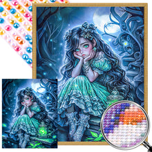 Load image into Gallery viewer, AB Diamond Painting - Full Round - dark forest girl (40*50CM)
