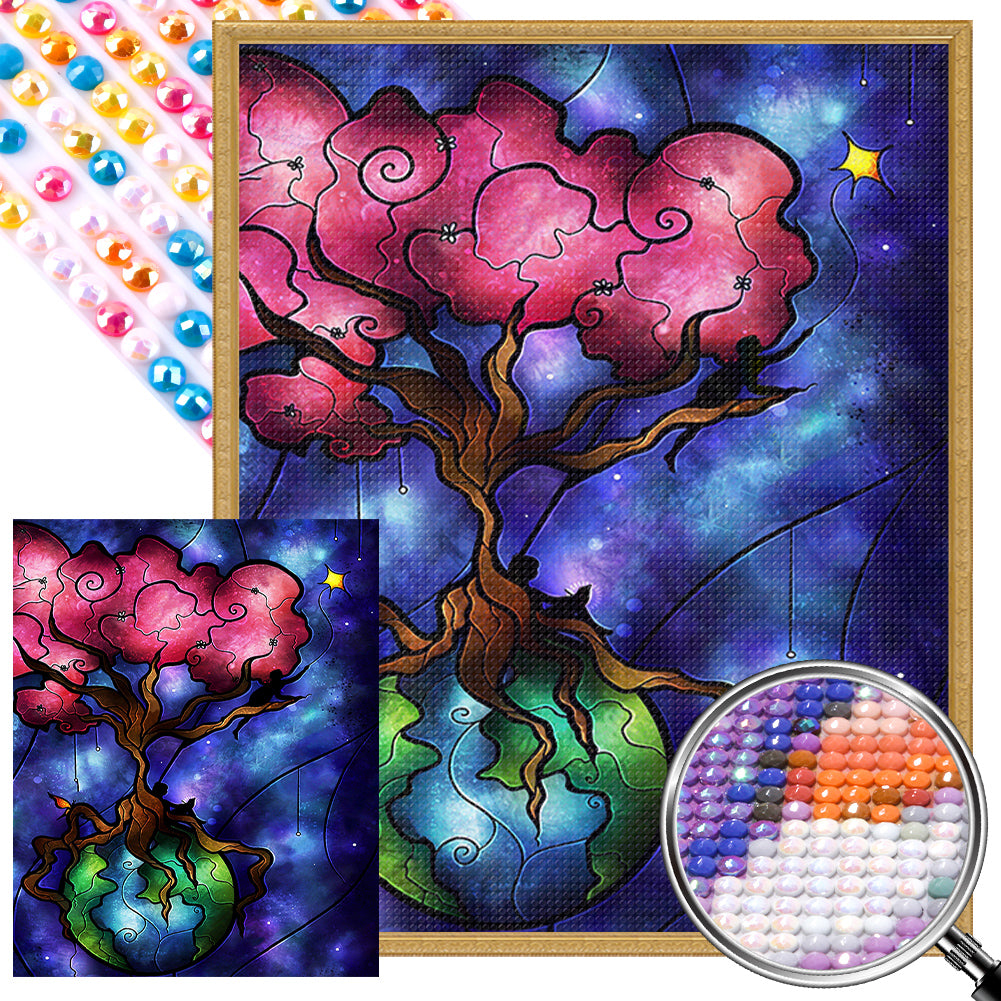 AB Diamond Painting - Full Round - Mysterious tree mural (40*50CM)