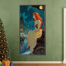 Load image into Gallery viewer, AB Diamond Painting - Full Round - Redhead girl under the night sky (40*80CM)
