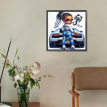 Load image into Gallery viewer, Diamond Painting - Full Round - car girl (30*30CM)
