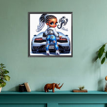 Load image into Gallery viewer, Diamond Painting - Full Round - car girl (30*30CM)

