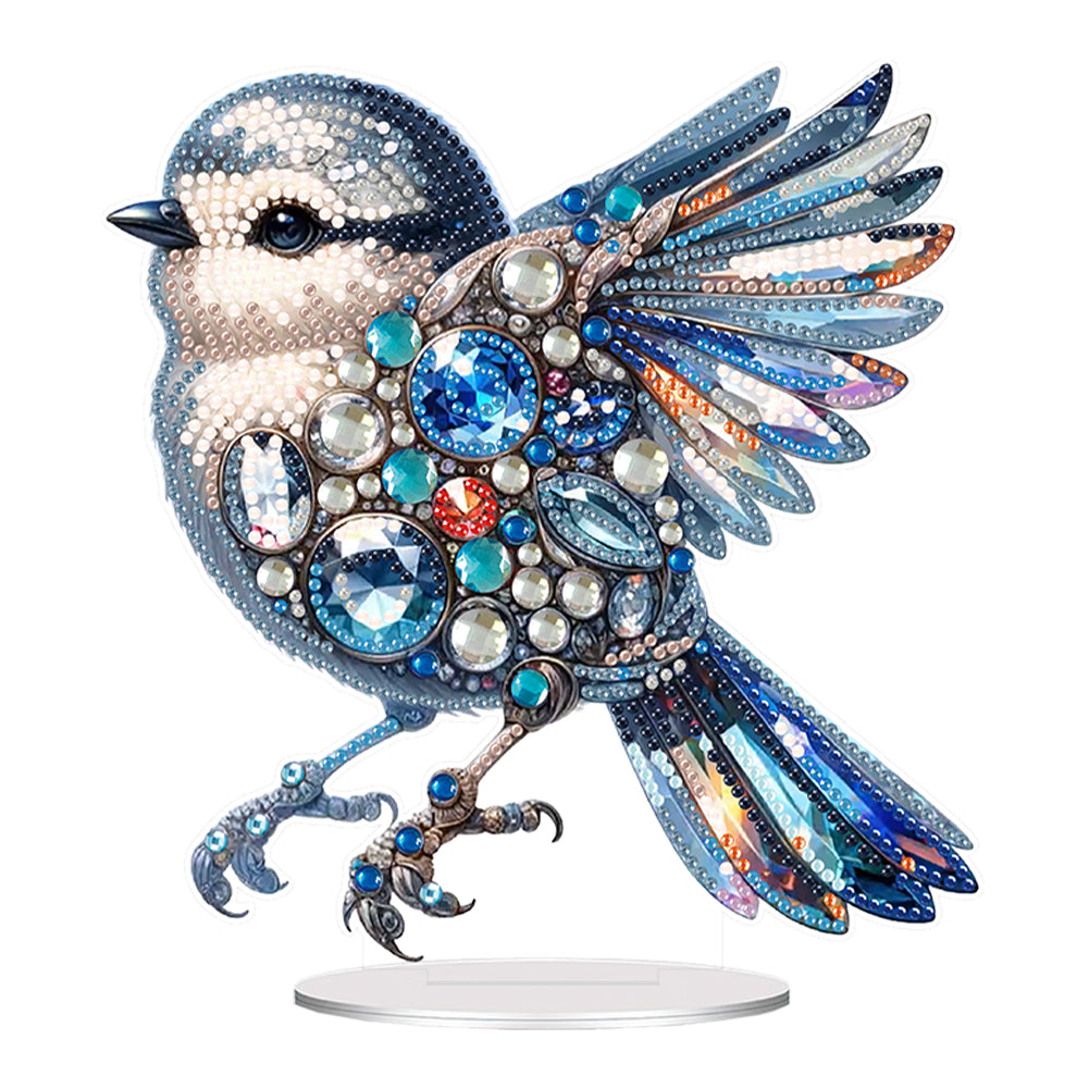 Acrylic Rose Table Top Diamond Painting Ornament Kits Lamp for Home Office Decor