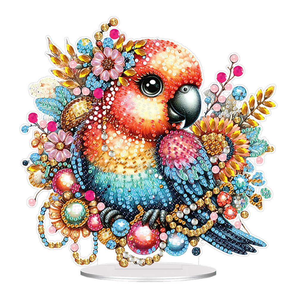 Acrylic Rose Table Top Diamond Painting Ornament Kits Lamp for Home Office Decor