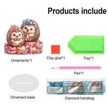 Load image into Gallery viewer, Acrylic Rose Table Top Diamond Painting Ornament Kits Lamp for Home Office Decor
